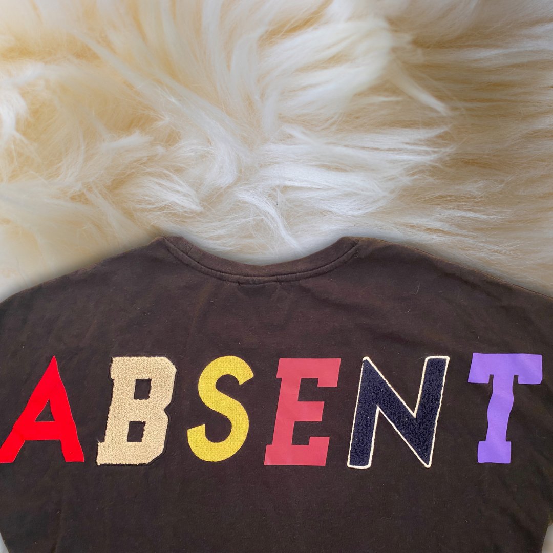 ABSENT textured lettering tee - Getting Thrifty