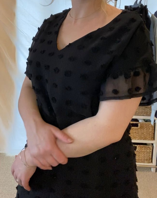 Black NZ Made Spotted Dress - Getting Thrifty