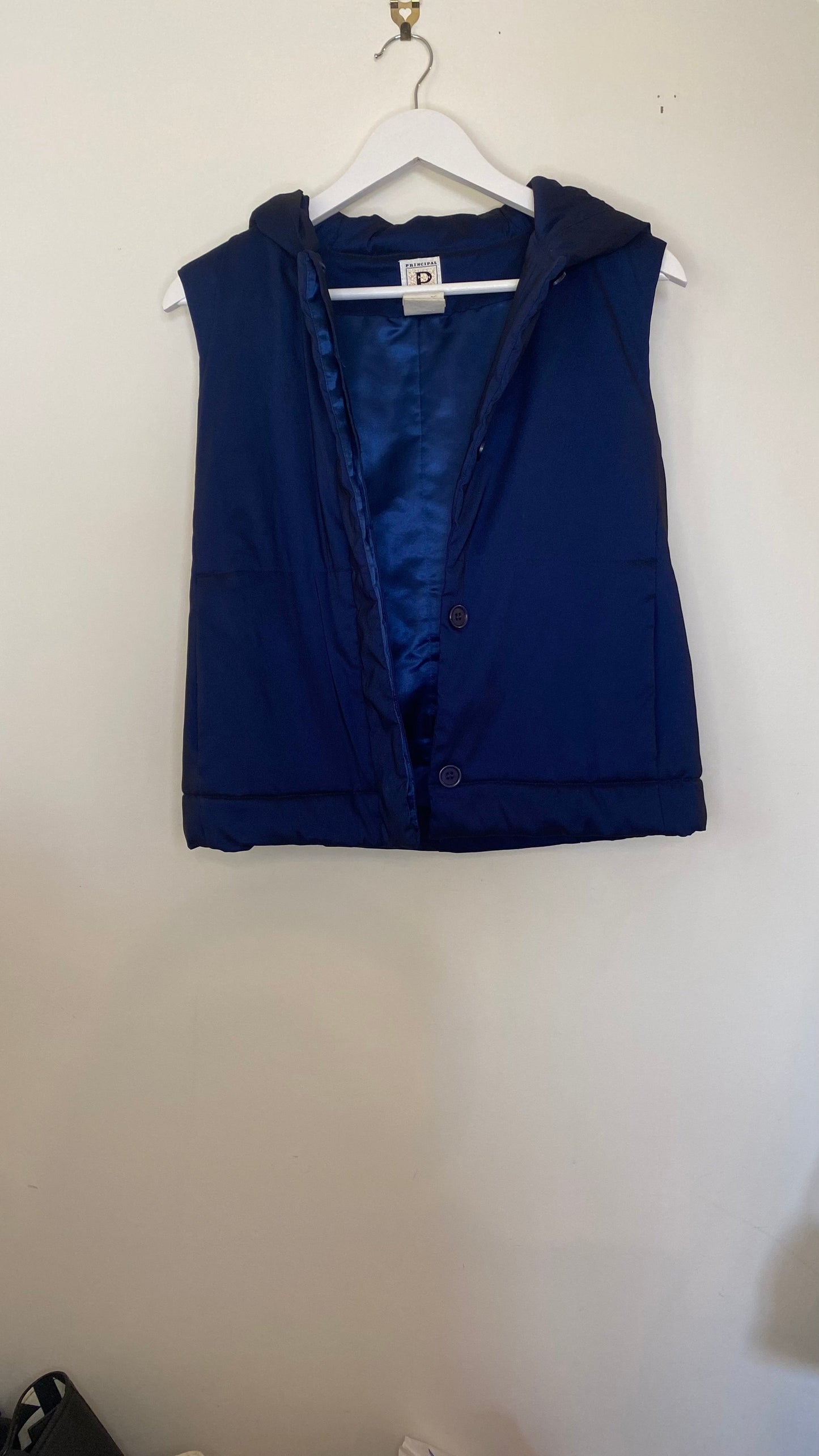 Blue Puffer Vest Made in NZ - Getting Thrifty