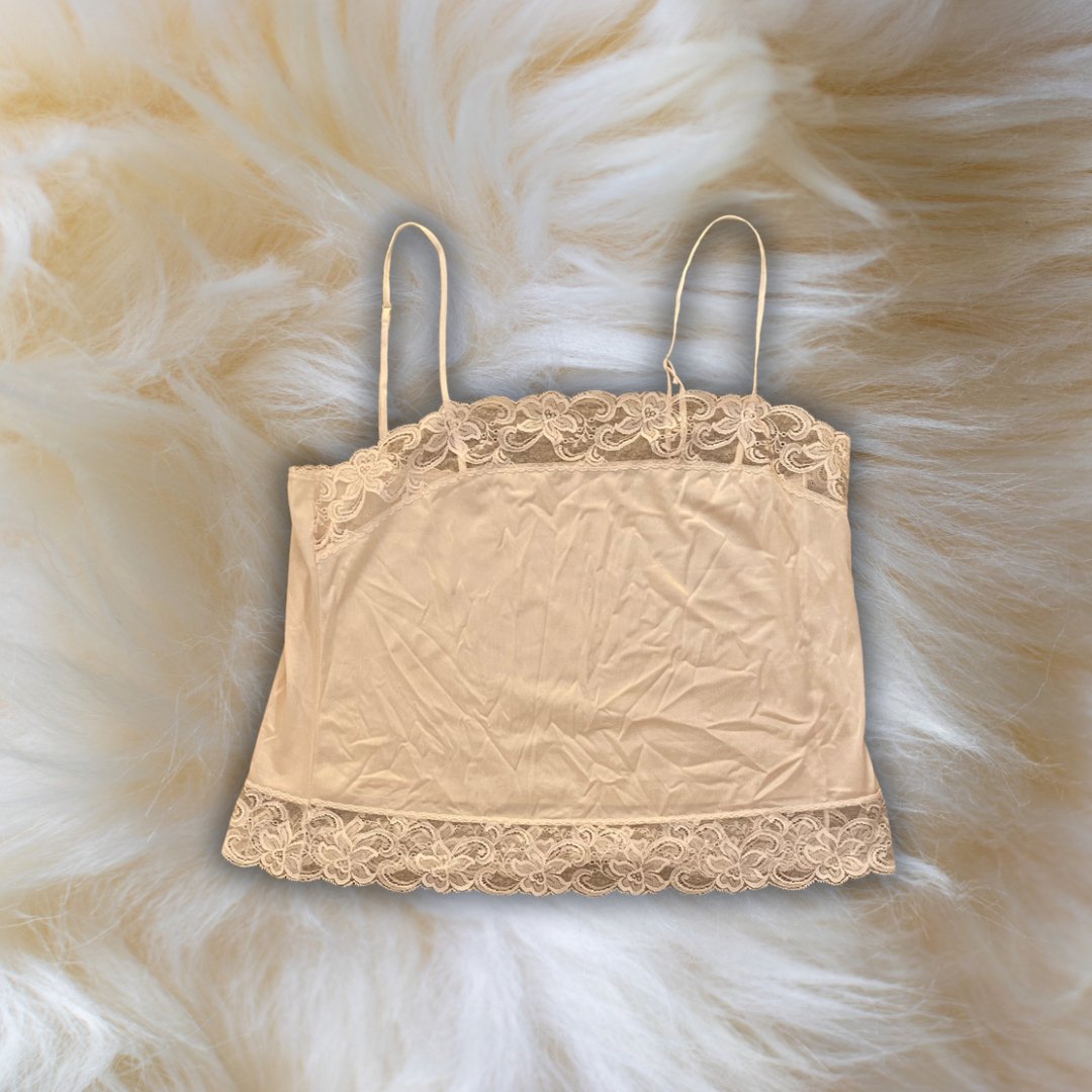 Cream Lace Cami - Getting Thrifty