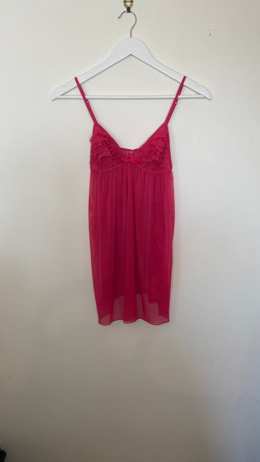 Cute Pink Frill Night Gown - Getting Thrifty