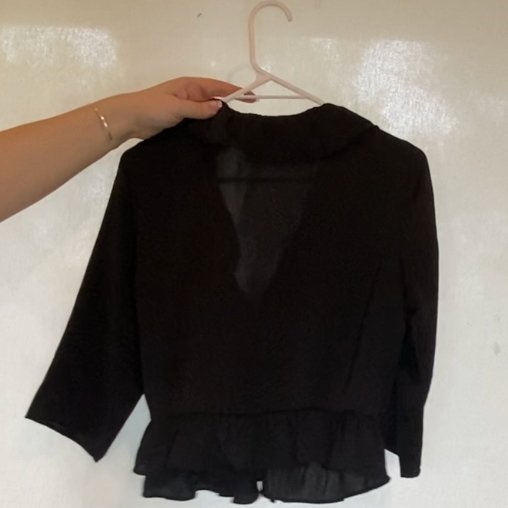 Glassons Black Tie Detail Top - Getting Thrifty