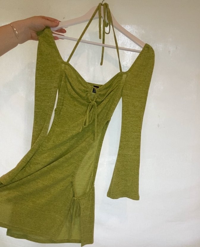 Green Cutout Dress - Getting Thrifty