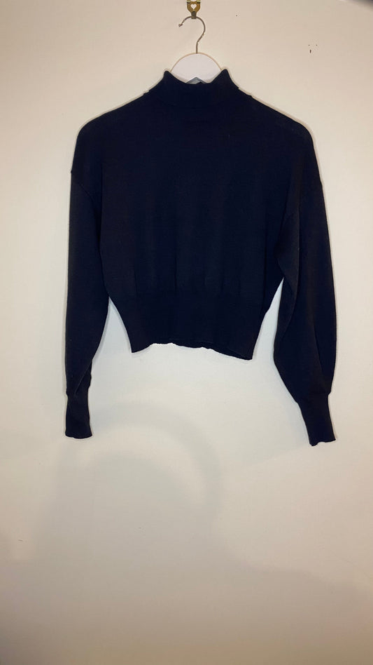 Navy Wool Turtle Neck Jumper - Getting Thrifty