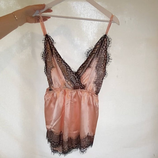 Pink Silk & Lace Teddy - Getting Thrifty