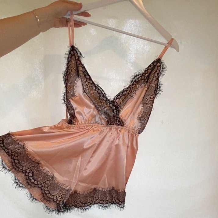 Pink Silk & Lace Teddy - Getting Thrifty