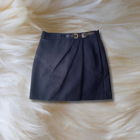 Portmans Black Buckle Skirt - Getting Thrifty